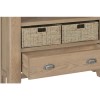 Large Solid Oak Bookcase with Drawers - Pegasus