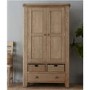 Smoked Oak Kitchen Larder with Wicker Baskets 