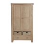 Smoked Oak Kitchen Larder with Wicker Baskets