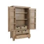 Smoked Oak Kitchen Larder with Wicker Baskets