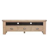 Large Smoked Oak TV Stand with Storage Large Smoked Oak TV Stand with Storage
