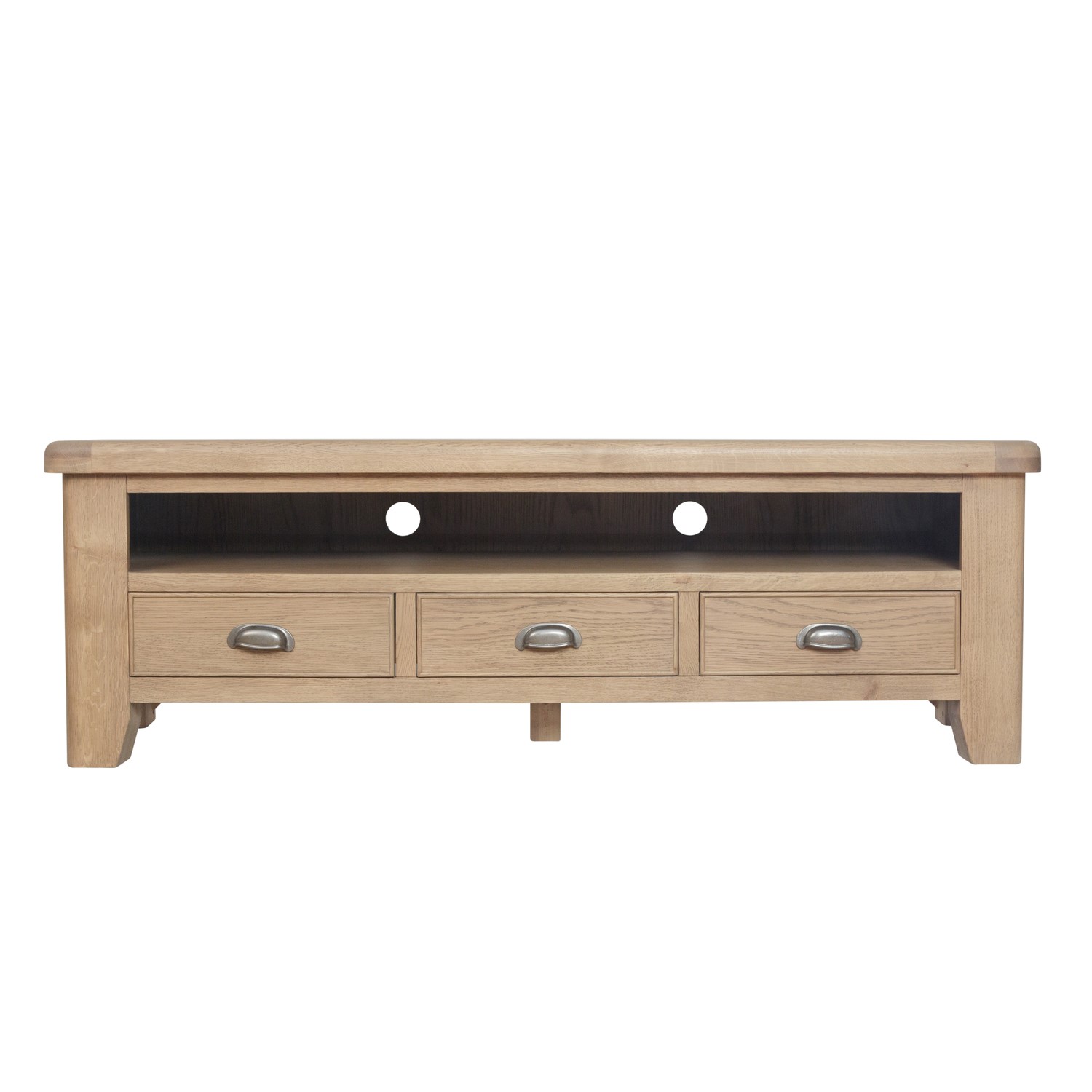 Photo of Large smoked oak tv stand with storage