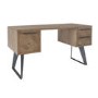 Brown Chevron Desk with Metal Legs 