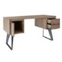 Brown Chevron Desk with Metal Legs 