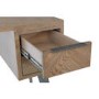 Brown Chevron Desk with Metal Legs 