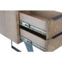 Brown Chevron Desk with Metal Legs 