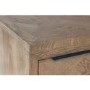 Brown Chevron Desk with Metal Legs 