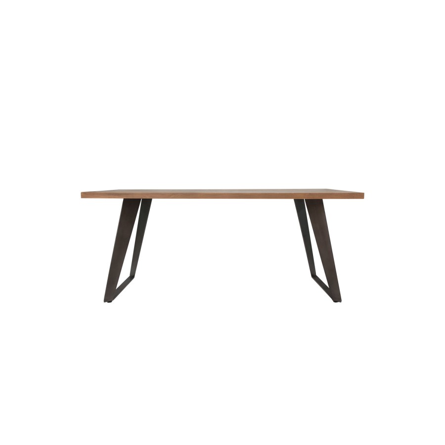 Brown Chevron Dining Table 180cm - Seats 8