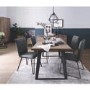 Brown Chervon Dining Table 220cm - Seats 10
