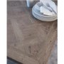 Brown Chervon Dining Table 220cm - Seats 10