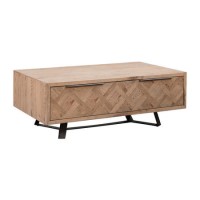 Large Brown Chevron Coffee Table 