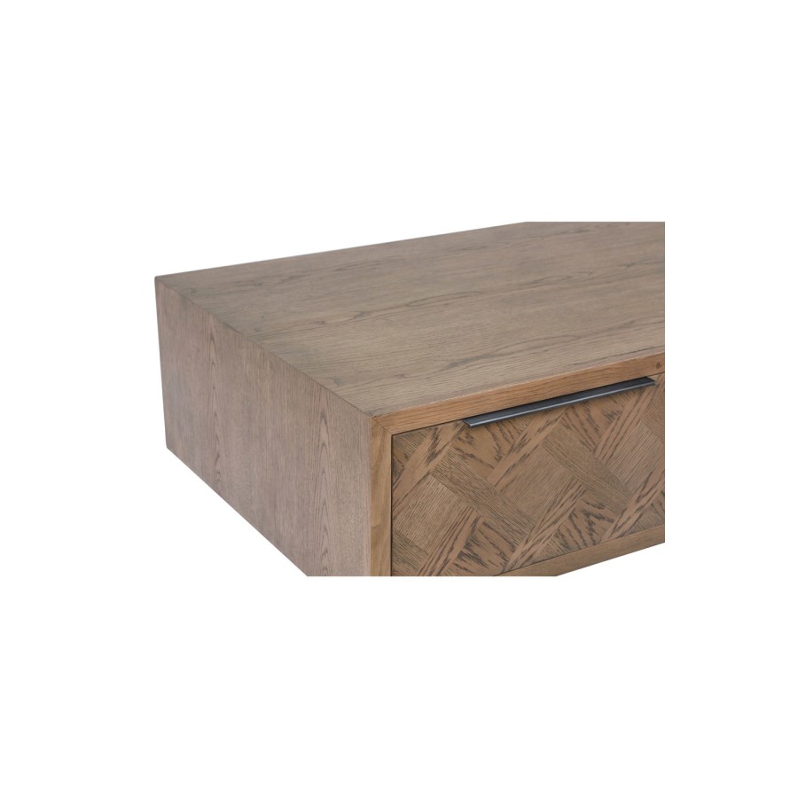 Large Brown Chevron Coffee Table 