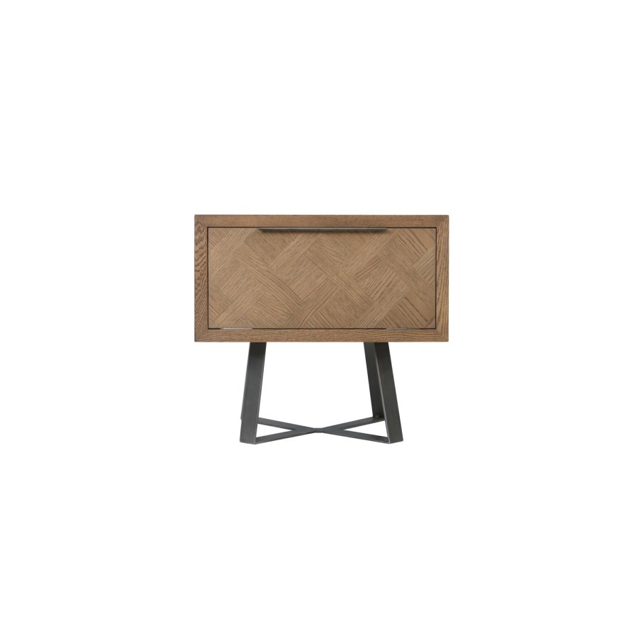 Brown Chevron Side Table
