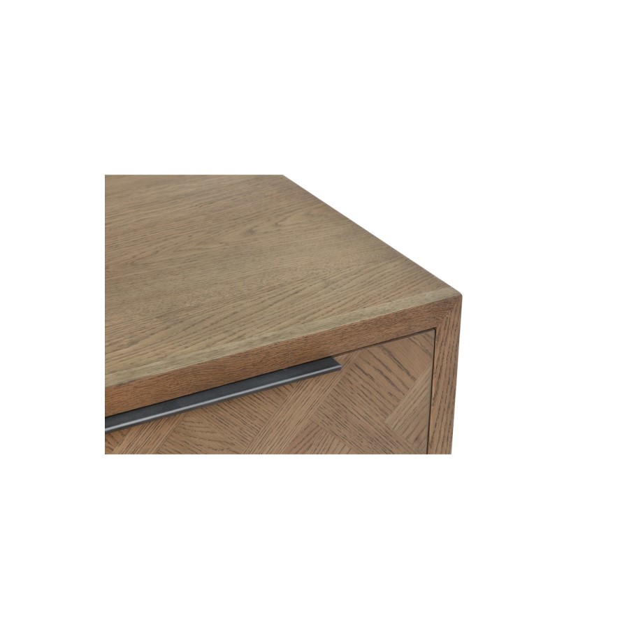 Brown Chevron Side Table