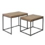 Chevron Oak Nest of 2 Tables