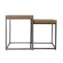 Chevron Oak Nest of 2 Tables