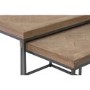 Chevron Oak Nest of 2 Tables
