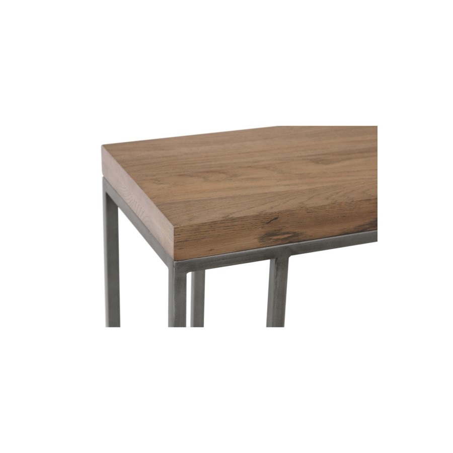 Brown Chevron Sofa Table