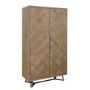Brown Chevron Wine Drinks Cabinet 