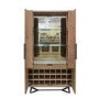 Brown Chevron Wine Drinks Cabinet 