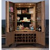 Brown Chevron Wine Drinks Cabinet 