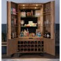 Brown Chevron Wine Drinks Cabinet 