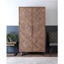 Brown Chevron Wine Drinks Cabinet 