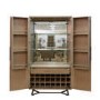 Brown Chevron Wine Drinks Cabinet 