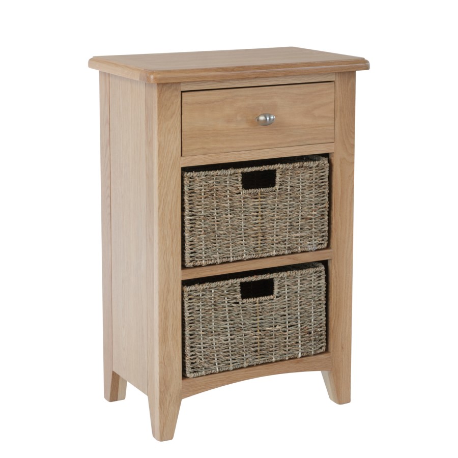 Bourton Light Oak Hall Storage Unit with 3 Drawers