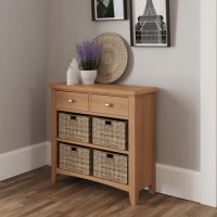 Bourton Light Oak Storage Unit with 6 Drawers