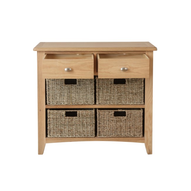 Bourton Light Oak Storage Unit with 6 Drawers