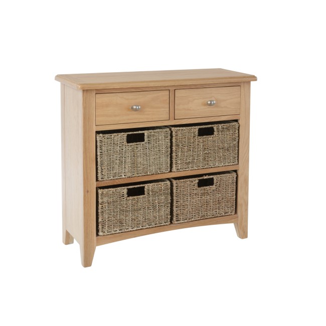 Bourton Light Oak Storage Unit with 6 Drawers