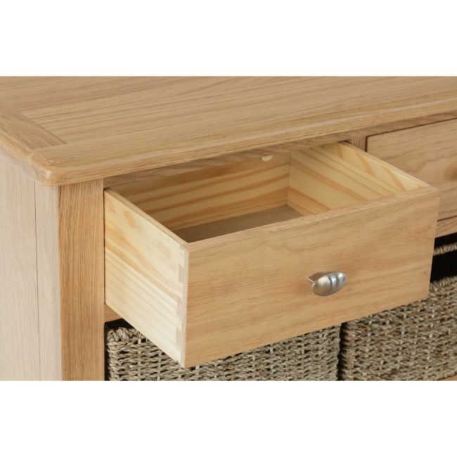 Bourton Light Oak Storage Unit with 6 Drawers