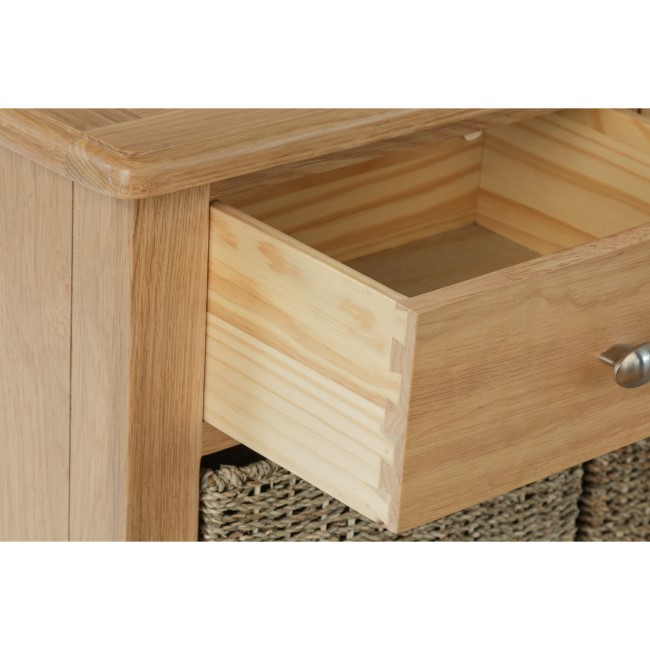 Bourton Light Oak Storage Unit with 6 Drawers