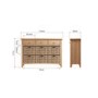 Bourton Light Oak Storage Unit with 9 Drawers