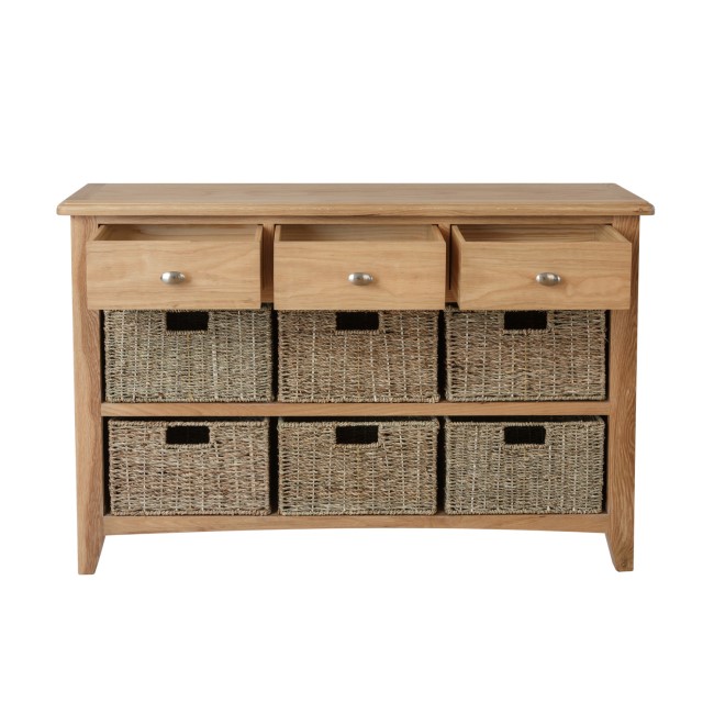 Bourton Light Oak Storage Unit with 9 Drawers