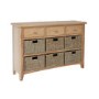 Bourton Light Oak Storage Unit with 9 Drawers