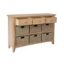 Bourton Light Oak Storage Unit with 9 Drawers