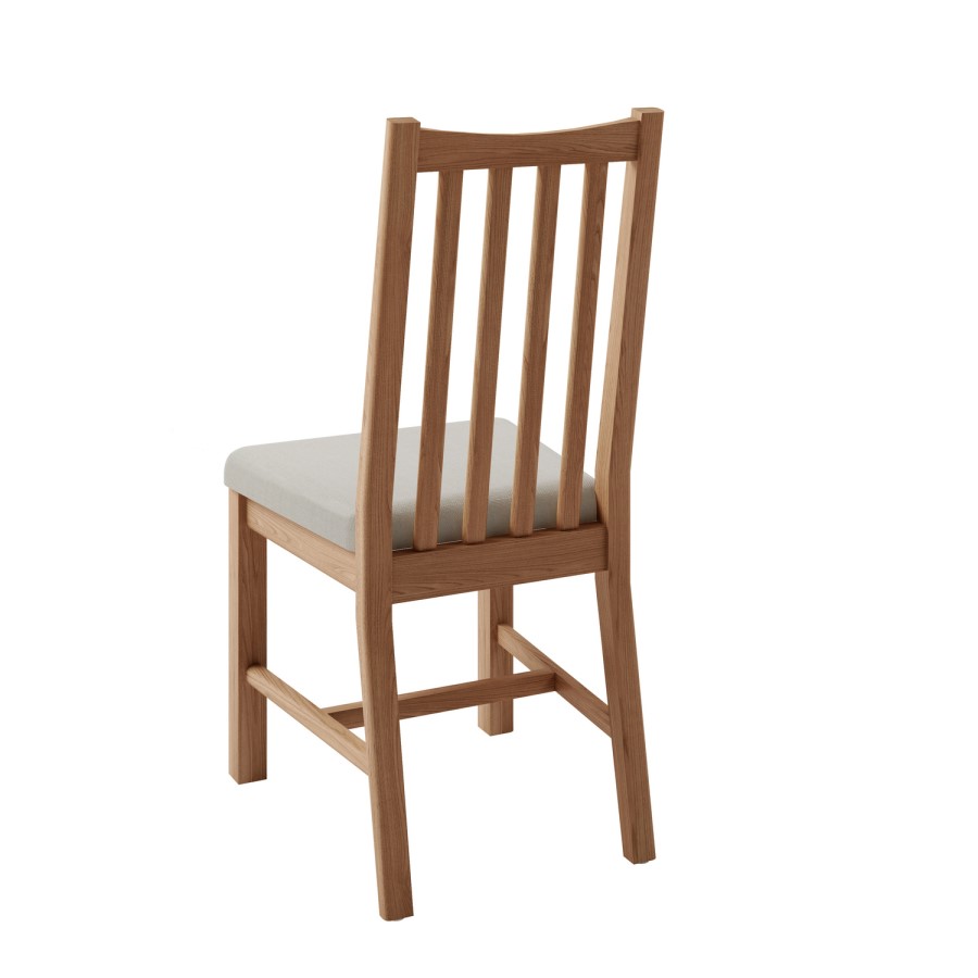 Bourton Solid Oak Dining Chairs with Ladder Backs 