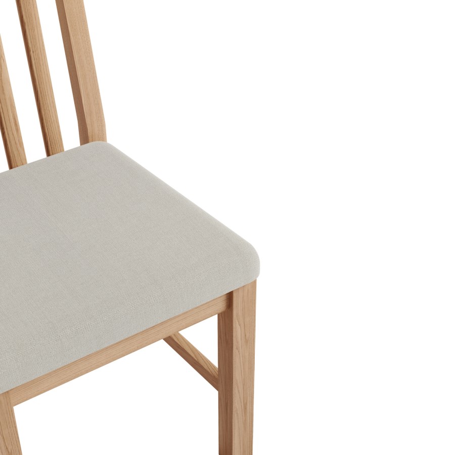 Bourton Solid Oak Dining Chairs with Ladder Backs 