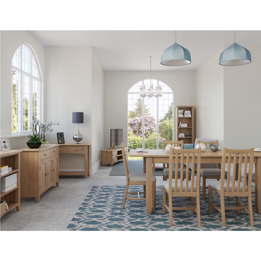 Bourton Solid Oak Dining Chairs with Ladder Backs 