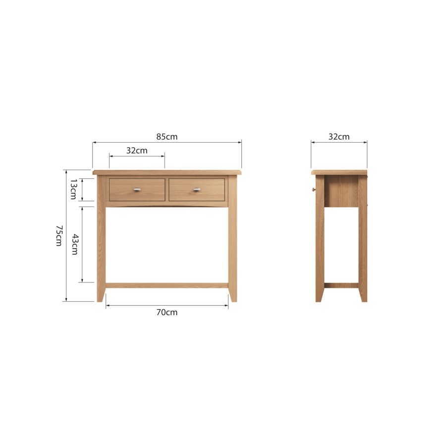 Bourton Solid Oak Console Table