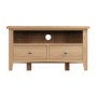 Bourton Solid Oak Corner TV Unit with Open Shelf