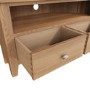 Bourton Solid Oak Corner TV Unit with Open Shelf