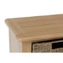 Bourton Solid Oak Hall Bench with Wicker Baskets