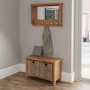 Bourton Solid Oak Coat Rack with Mirror