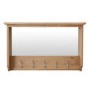 Bourton Solid Oak Coat Rack with Mirror