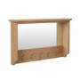 Bourton Solid Oak Coat Rack with Mirror