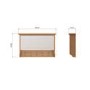 Bourton Solid Oak Coat Rack with Mirror