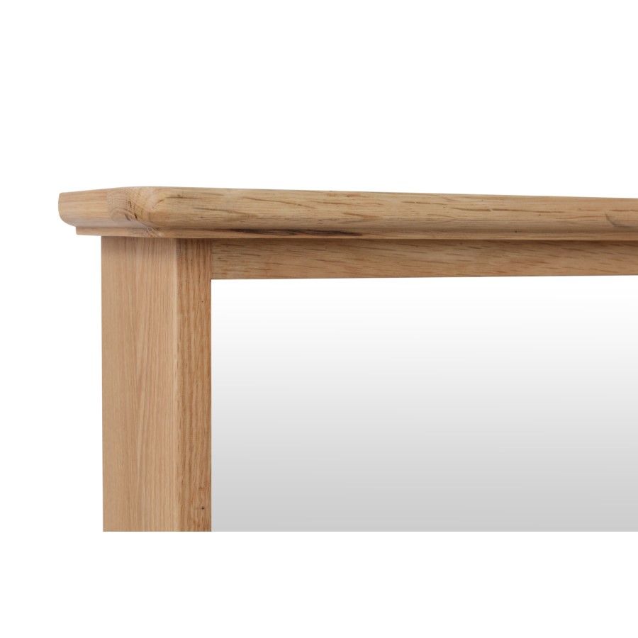 Bourton Solid Oak Coat Rack with Mirror